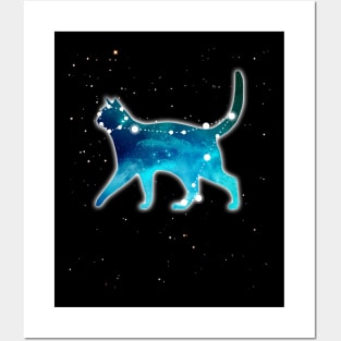 Pisces Zodiac Sign Astrology Constellation Cat Lover Pet T-Shirt Posters and Art